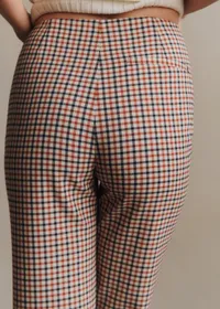 Pantalon Ciara - Carreaux Marine Ecru Terre — view 2