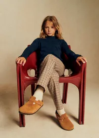 Pantalon Ciara - Carreaux Camel Beige et Noir — view 4