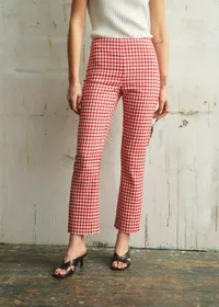 Pantalon Ciara - Vichy Rouge Écru — view 4