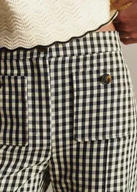 Pantalon Dan - Vichy Noir Blanc — view 2