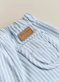 Pantalon Edgar - Denim Rayé Bleu — view 2