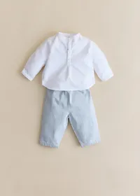 Pantalon Edgar - Denim Rayé Bleu — view 3