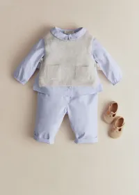 Pantalon Edgar - Mini Carreau Bleu — view 2