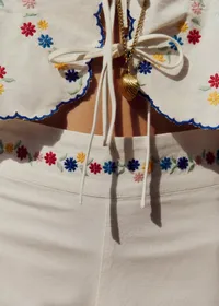 Pantalon Fausto - Broderie Placée Spring — view 2
