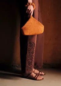 Pantalon Fausto - Broderie Unie Chocolat — view 3