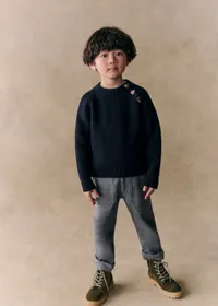 Pantalon Gaby - Flanelle Gris Chiné — view 2