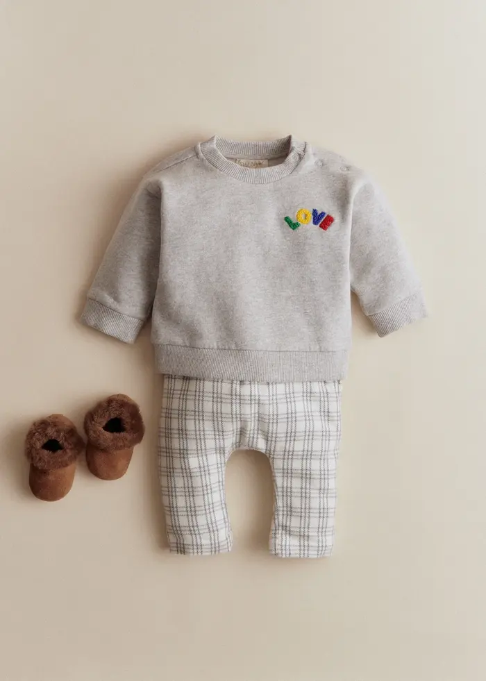 Pantalon Gus - Carreaux Gris Doux