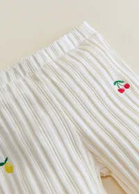 Pantalon Julia - Ecru / Broderie Fruit — view 3