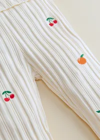 Pantalon Julia - Ecru / Broderie Fruit — view 4