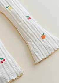 Pantalon Julia - Ecru / Broderie Fruit — view 5