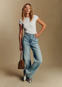 Pantalon Le Wide Leg - Bleu Clair — view 4
