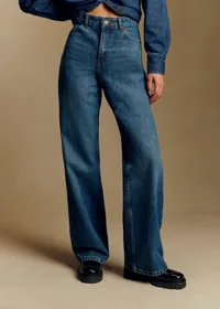 Pantalon Le Wide Leg - Bleu Moyen — view 2