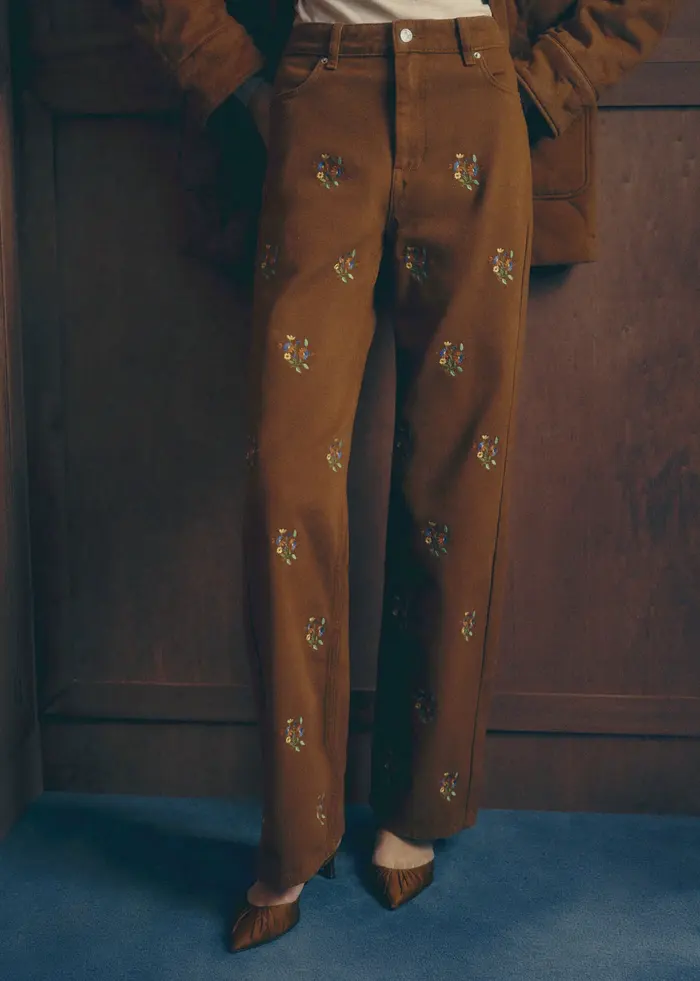 Pantalon Le Wide Leg - Sézane x Antoinette Poisson - Caramel