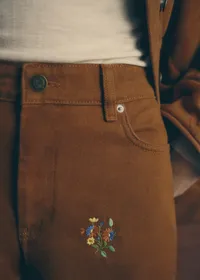 Pantalon Le Wide Leg - Sézane x Antoinette Poisson - Caramel — view 2