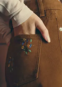 Pantalon Le Wide Leg - Sézane x Antoinette Poisson - Caramel — view 3