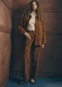Pantalon Le Wide Leg - Sézane x Antoinette Poisson - Caramel — view 4