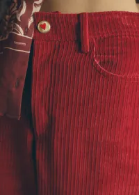 Pantalon Le Wide Leg - Sézane x Antoinette Poisson - Velours Rouge — view 2