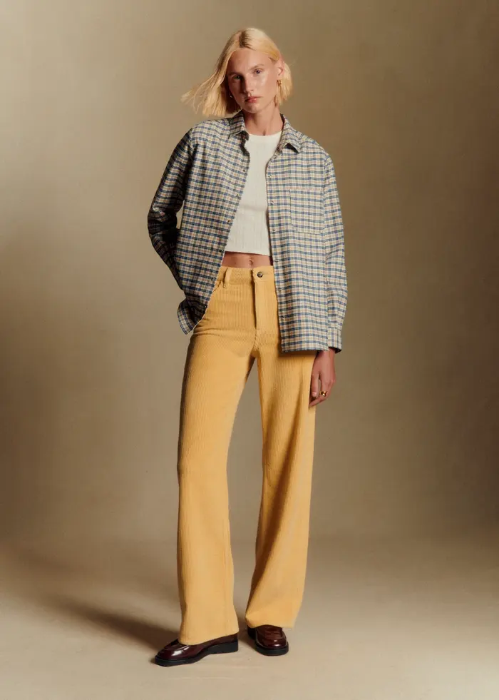 Pantalon Le Wide Leg - Velours Paille
