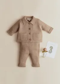 Pantalon Maille Boris - Beige Chiné — view 2
