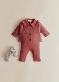 Pantalon Maille Boris - Bois De Rose — view 2