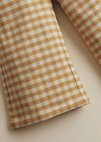 Pantalon Mao - Carreaux Vichy Ocre Ecru — view 4