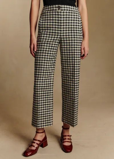 Pantalon Martin Crop - Vichy Noir Écru