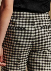 Pantalon Martin Crop - Vichy Noir Écru — view 3
