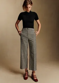 Pantalon Martin Crop - Vichy Noir Écru — view 4