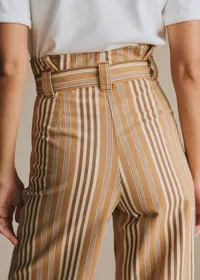 Pantalon Marty - Rayures Ocre — view 3