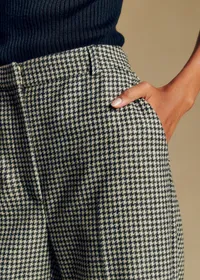 Pantalon Matheo - Pied de Poule Noir et Blanc — view 2