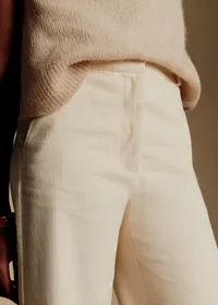 Pantalon Matheo - Velours Ecru — view 2