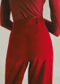 Pantalon Matheo - Velours Rouge — view 2