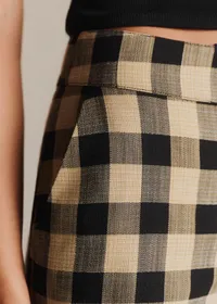 Pantalon OLIER - Vichy Beige Noir — view 2