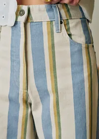 Pantalon Soan - Rayures Bleu Ecru Jaune — view 2
