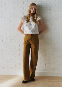 Pantalon Valentin - Sézane x SEA NY - Broderie Mordoré — view 3
