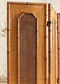 Paravent en bambou et cannage vintage - Bambou et cannage — view 3