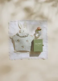 Peluche Doudou - Rayures Broderies Fleurs — view 5