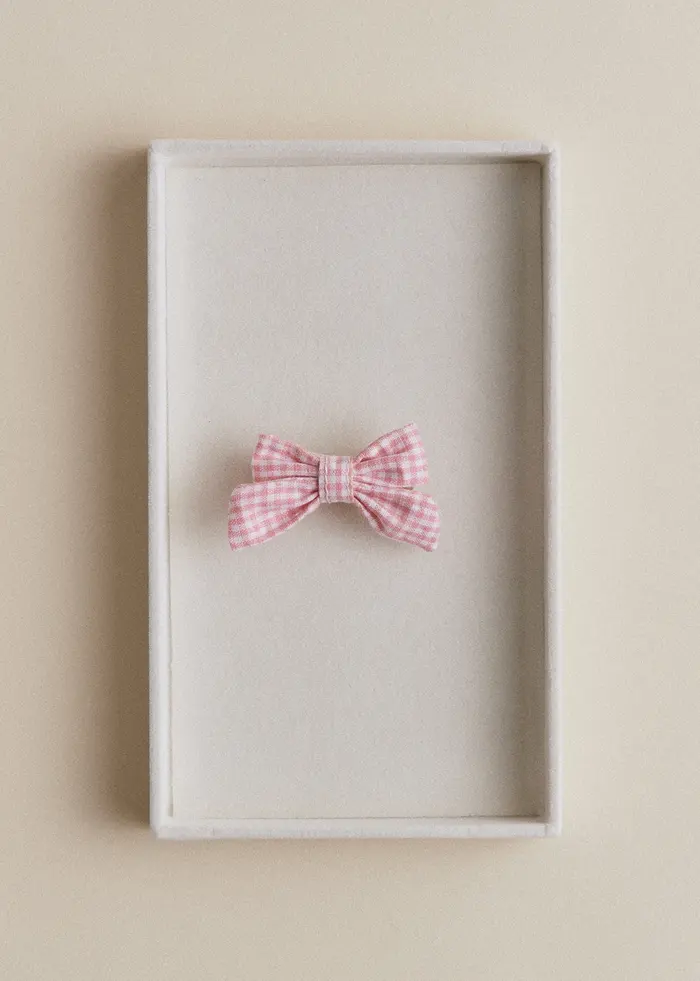 Petite Pince Noeud - Vichy Rose