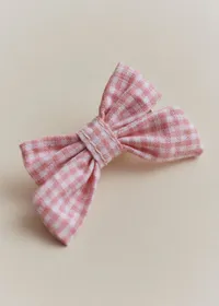 Petite Pince Noeud - Vichy Rose — view 2
