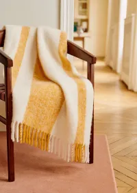 Plaid en mohair - Rayures ocres — view 2