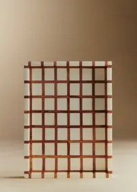 Plateau Rectangulaire - Quadrillage Ecru et Acacia — view 5