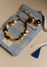 Pochette Bijoux - Sézane x Antoinette Poisson - Imprimé Oiseaux Bleus — view 2