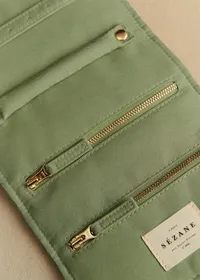 Pochette bijoux velours milleraie - Sauge — view 3