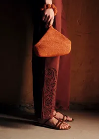 Pochette Brigitte - Raphia Orange — view 2