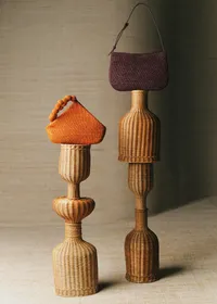 Pochette Jeanne - Raphia Pourpre — view 2