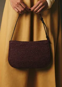 Pochette Jeanne - Raphia Pourpre — view 3
