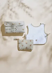 Pochette plate - Rayures Broderie Fleurs — view 4