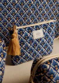 Pochette plate - Sézane x Antoinette Poisson - Imprimé Losange Bleu — view 2