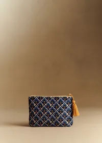 Pochette plate - Sézane x Antoinette Poisson - Imprimé Losange Bleu — view 3