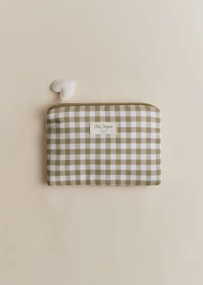 Pochette plate - Vichy Vert